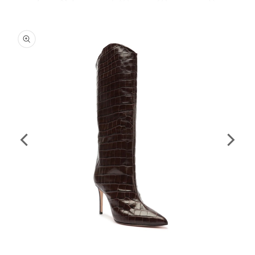 SHUTZ Maryana Crocodile-Embossed Leather Boot